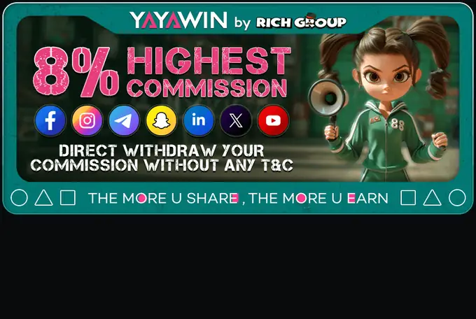 Yayawin casino commission and referral artwork